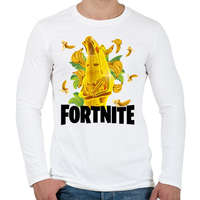 printfashion Fortnite Gold Peely - Férfi hosszú ujjú póló - Fehér