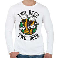 printfashion TWO beer - Férfi hosszú ujjú póló - Fehér