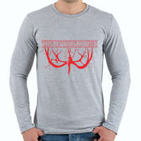 printfashion The upside down piros démon - Férfi hosszú ujjú póló - Sport szürke