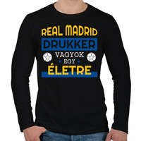 printfashion Real Madrid drukker - Férfi hosszú ujjú póló - Fekete
