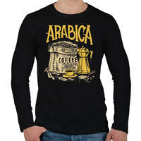printfashion Arab kávé - Férfi hosszú ujjú póló - Fekete