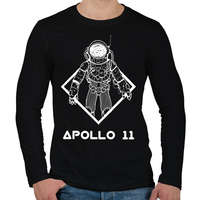 printfashion Apollo 11 - Férfi hosszú ujjú póló - Fekete