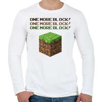 printfashion Minecraft Block - Férfi hosszú ujjú póló - Fehér
