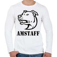 printfashion Amstaff 02 - Férfi hosszú ujjú póló - Fehér
