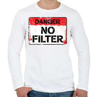 printfashion Filter nélkül! - Férfi hosszú ujjú póló - Fehér