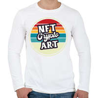 printfashion BITCOIN 4 EVER 49 - Férfi hosszú ujjú póló - Fehér
