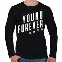 printfashion BTS Young forever - Férfi hosszú ujjú póló - Fekete