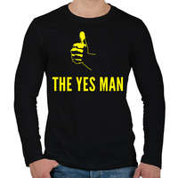 printfashion THE YES MAN - Férfi hosszú ujjú póló - Fekete