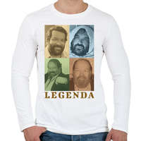 printfashion Bud Spencer legenda - Férfi hosszú ujjú póló - Fehér