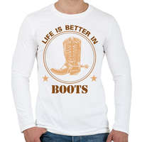 printfashion In boots - Férfi hosszú ujjú póló - Fehér