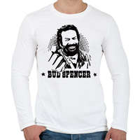 printfashion Bud Spencer öklös póló - Férfi hosszú ujjú póló - Fehér
