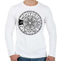 printfashion horoszkóp bak fekete - Férfi hosszú ujjú póló - Fehér
