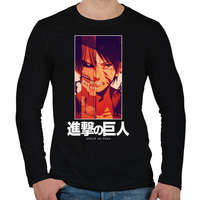 printfashion Singeki no kjodzsin character - Férfi hosszú ujjú póló - Fekete