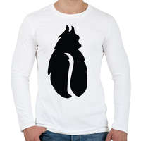 printfashion fekete kávébabcica - Férfi hosszú ujjú póló - Fehér