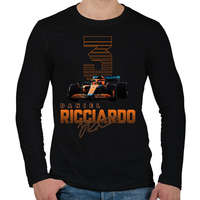 printfashion Daniel Ricciardo - Férfi hosszú ujjú póló - Fekete