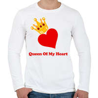 printfashion Queen of my heart - Férfi hosszú ujjú póló - Fehér