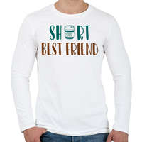 printfashion Short best friend - Férfi hosszú ujjú póló - Fehér
