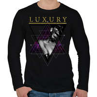 printfashion Luxus - Férfi hosszú ujjú póló - Fekete
