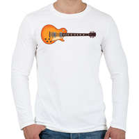 printfashion Les Paul gitár - Férfi hosszú ujjú póló - Fehér