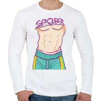 printfashion Body test - Férfi hosszú ujjú póló - Fehér