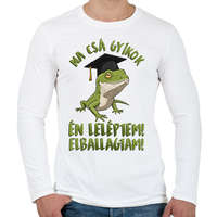 printfashion Na csá gyíkok én leléptem! - Férfi hosszú ujjú póló - Fehér