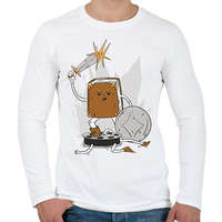 printfashion Könyv vs Film - Férfi hosszú ujjú póló - Fehér