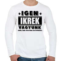 printfashion Ikrek vagyunk (fekete) - Férfi hosszú ujjú póló - Fehér
