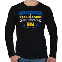 printfashion Real Madrid szurkoló - Férfi hosszú ujjú póló - Fekete