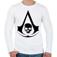 printfashion Black flag - Férfi hosszú ujjú póló - Fehér