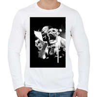 printfashion Jon Jones - Férfi hosszú ujjú póló - Fehér