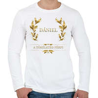 printfashion Dániel - Férfi hosszú ujjú póló - Fehér