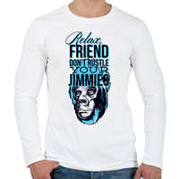 printfashion Gorilla arc - világos alaphoz - Férfi hosszú ujjú póló - Fehér