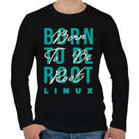 printfashion Linux rendszergazda - Férfi hosszú ujjú póló - Fekete