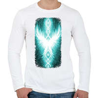 printfashion Szivárvány Híd - világoskék - Férfi hosszú ujjú póló - Fehér