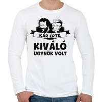 printfashion Bud Spencer Terence Hill Kár érte, kiváló ügynök volt - Férfi hosszú ujjú póló - Fehér