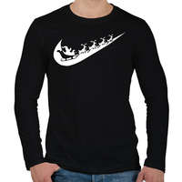 printfashion nike márkaparódia fehér - Férfi hosszú ujjú póló - Fekete