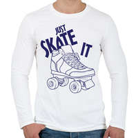 printfashion Just skate it - Férfi hosszú ujjú póló - Fehér