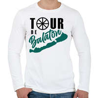 printfashion Tour de Balaton - Férfi hosszú ujjú póló - Fehér