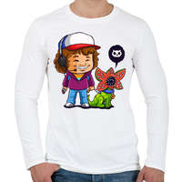 printfashion Dustin & Dart - Férfi hosszú ujjú póló - Fehér