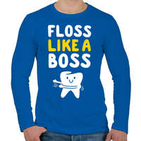 printfashion Flossing táncos fogászat - Férfi hosszú ujjú póló - Királykék
