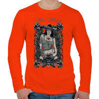 printfashion Miss macséta - Férfi hosszú ujjú póló - Narancs