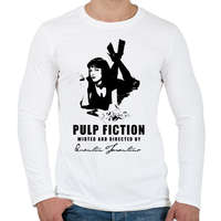 printfashion PULP FICTION-BLACK - Férfi hosszú ujjú póló - Fehér