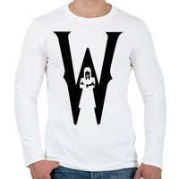 printfashion W black - Férfi hosszú ujjú póló - Fehér