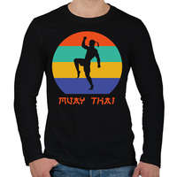 printfashion Muay Thai - Harcművészet - Férfi hosszú ujjú póló - Fekete