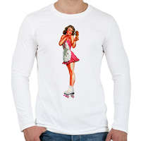 printfashion Görkorcsolya - Férfi hosszú ujjú póló - Fehér