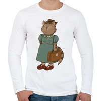 printfashion Vintage macska - Férfi hosszú ujjú póló - Fehér