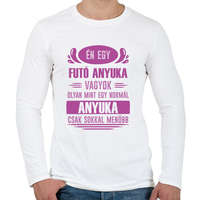 printfashion Futó anyuka - Férfi hosszú ujjú póló - Fehér