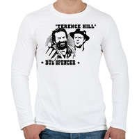 printfashion Bud Spencer Terence Hill - Férfi hosszú ujjú póló - Fehér