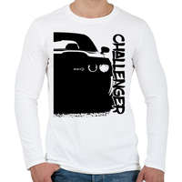 printfashion Dodge Challenger Half - Férfi hosszú ujjú póló - Fehér