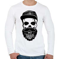 printfashion No Shave November - Férfi hosszú ujjú póló - Fehér